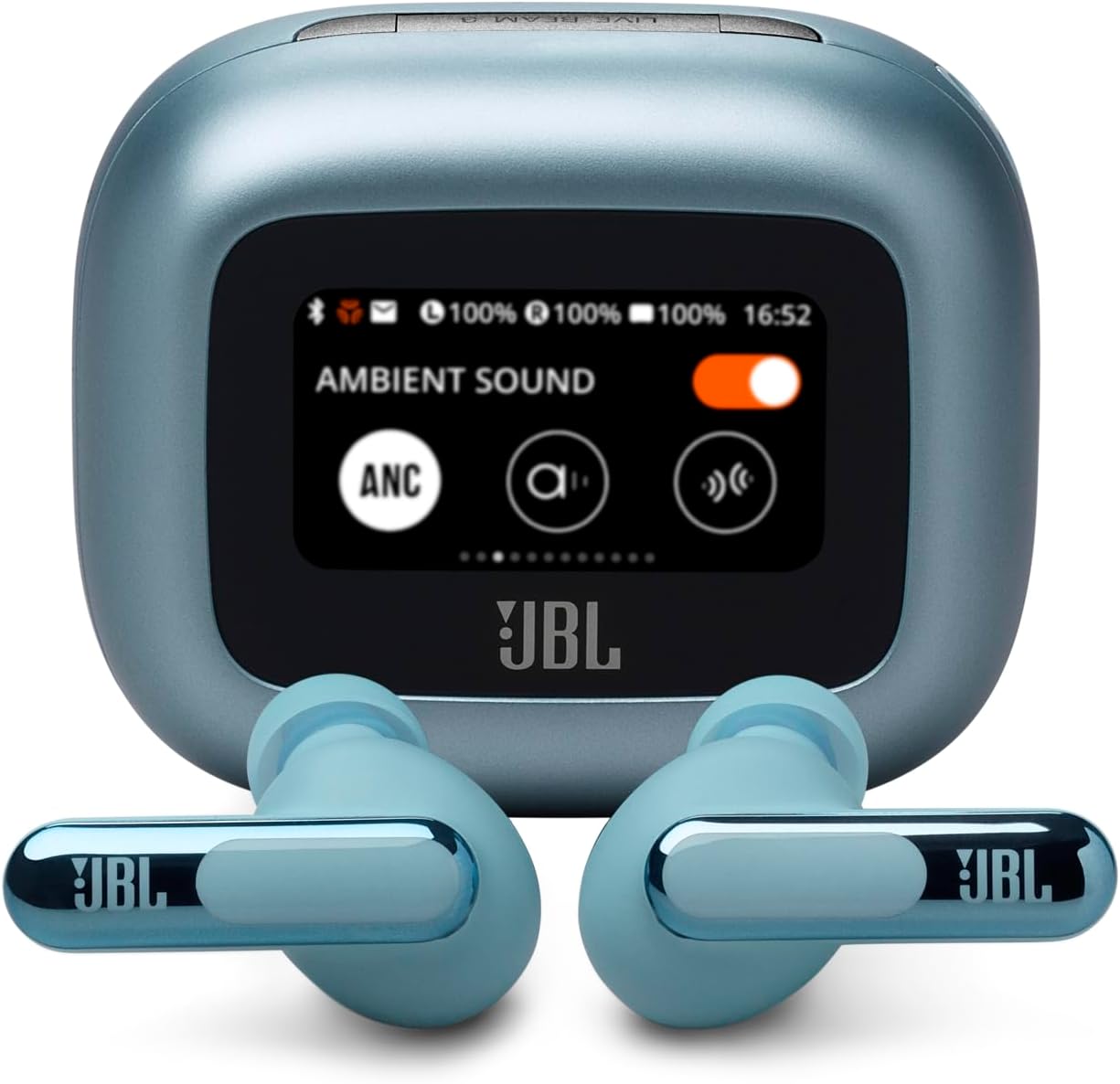 JBL Live Beam 3 - True Wireless Noise-Cancelling Closed-Stick Earbuds, 48Hrs Total Playback, Wireless Charging, 6 Mics for Perfect Calls, Multi-Point Connection, IP55 Waterproof and dustproof