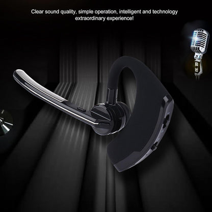 BT Earpiece, Cordless Handsfree Headset with Microphone, Noise Cancelling Single Ear Headset, Driving BT Headset for Phone Business Office Cell Phone