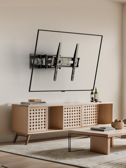 USX MOUNT UL Listed Full Motion TV Wall Mount for Most 32-70 inch TVs up to 110lbs, Wall Mount TV Bracket with Dual Swivel Articulating Arms, Max VESA 400x400mm and 16" Wood Studs, XMM021