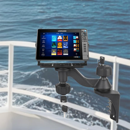 Strg Fish Finder Mount with Lock for Boat, Kayak Fish Finder Swing Mount Marine Electronics Mounts with Rectangular Plate Compatible with Scotty Garmin Lowrance Humminbird and More Depth Finder