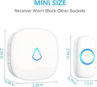 SECRUI Doorbell, 58 Chimes, Easy Installation, 1000ft Wireless Range, White