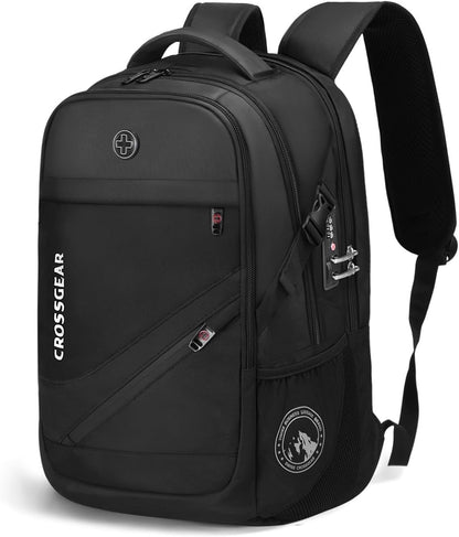CROSSGEAR 30L Anti Theft Laptop Backpack with Lock 17.3" Travel Backpack