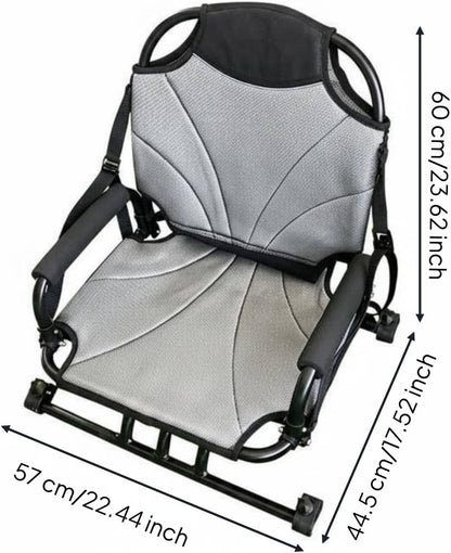 SM SunniMix Rotatable Kayak Seat Featuring Aluminum Construction Paddleboards Swivel Chair With Mesh Armrest Ergonomic Support Wide Base Suitable for Outdoor Boating Fishing Paddling