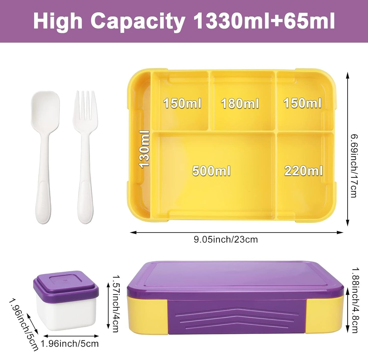 Hap Tim Bento Box Lunch Box for Kids (CA1265-BL)