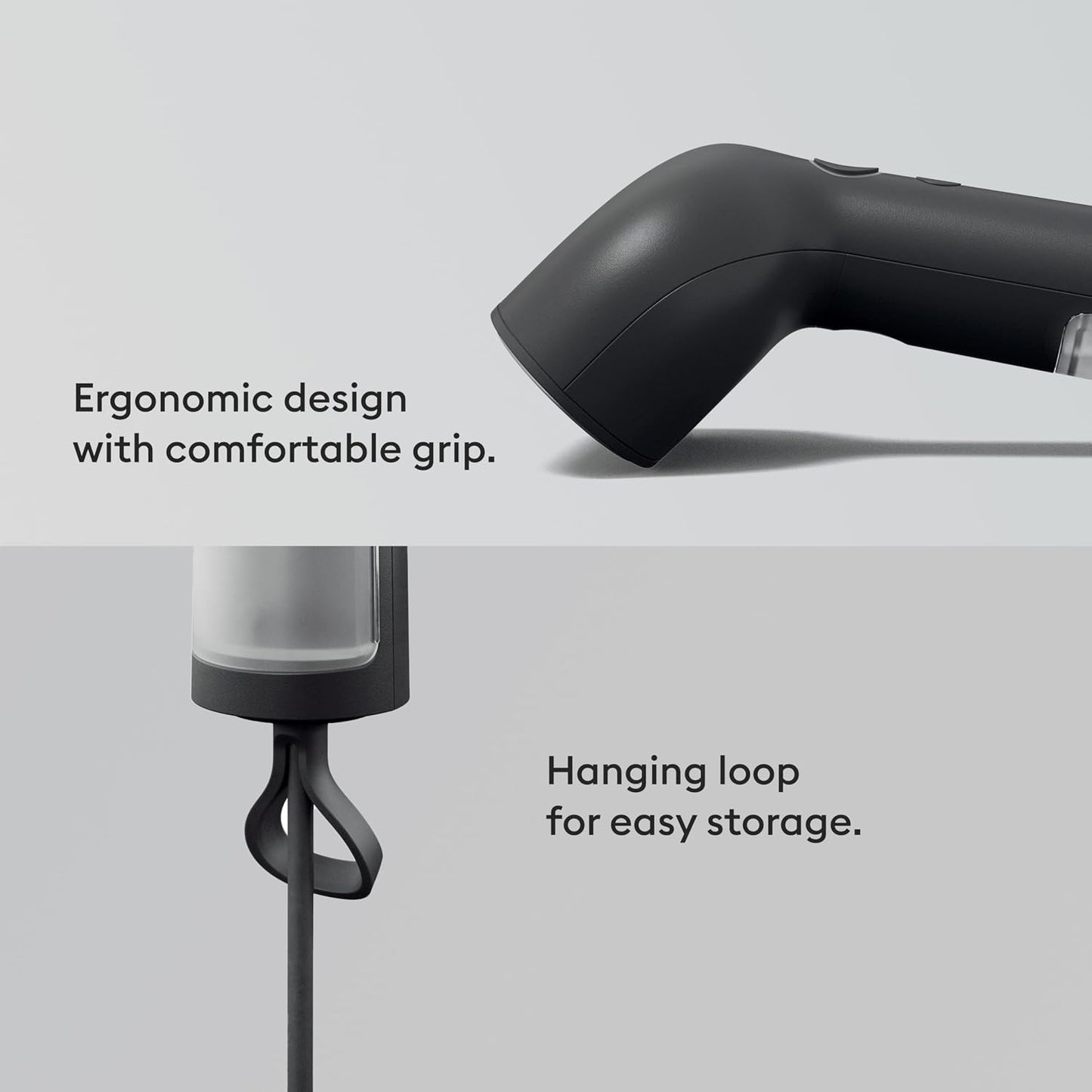 Steamery Handheld Clothes Steamer Cirrus X, 1200W, Steam Output 0.71 oz/min, Heat up in 20 Seconds, Portable, Minimalistic, Scandinavian design, Onyx