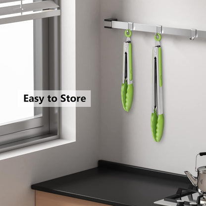 Purilite Select Silicone &amp; Stainless Steel Kitchen Tongs