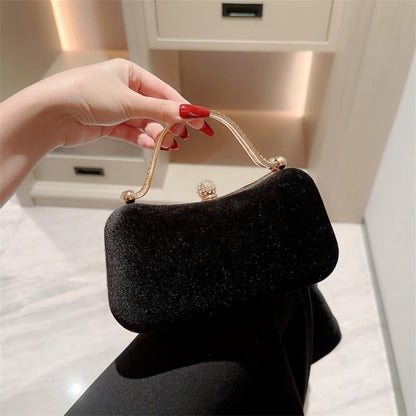 MZRAN Bags for Women, Women Rhinestones Handle Clutch Purse Velvet Handbag Evening Handbags Clutch Purse Wedding Party Bags - PuriLite