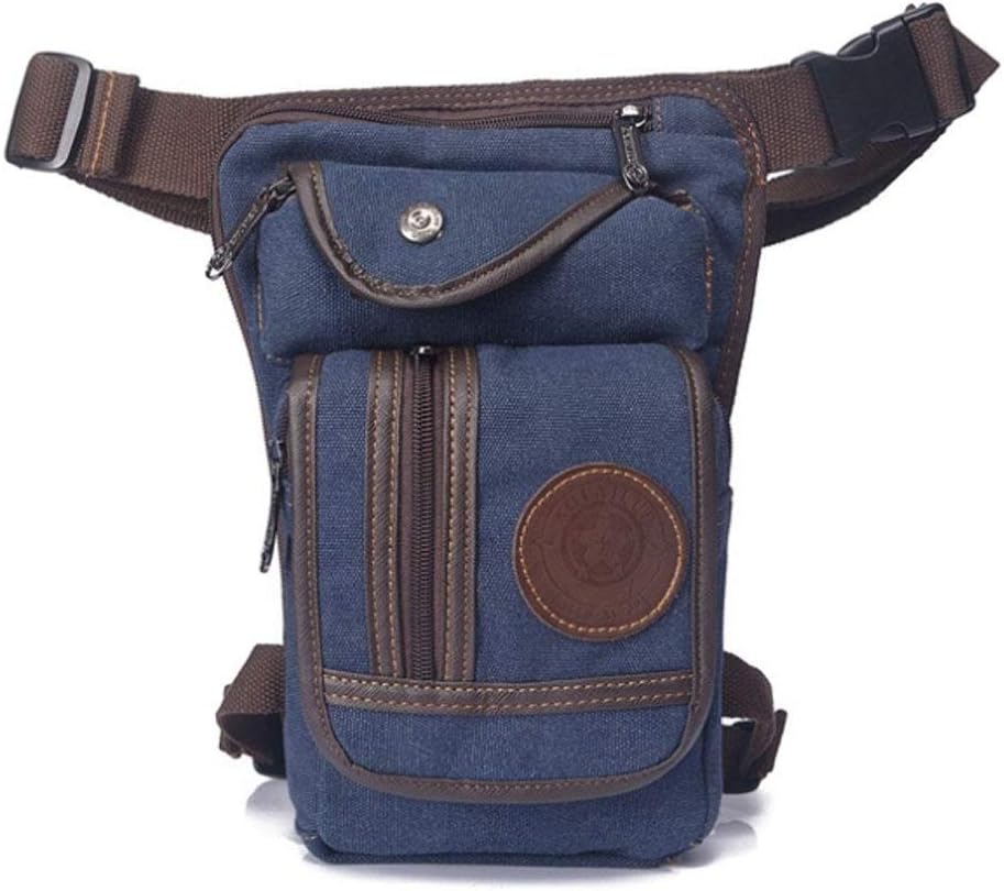 Motorcycle Drop Leg Bag Nylon Waist Pack for Men Women Travel Hiking Tactical Cycling Bike Ride Riding Crossbody Shoulder Fanny Pouch