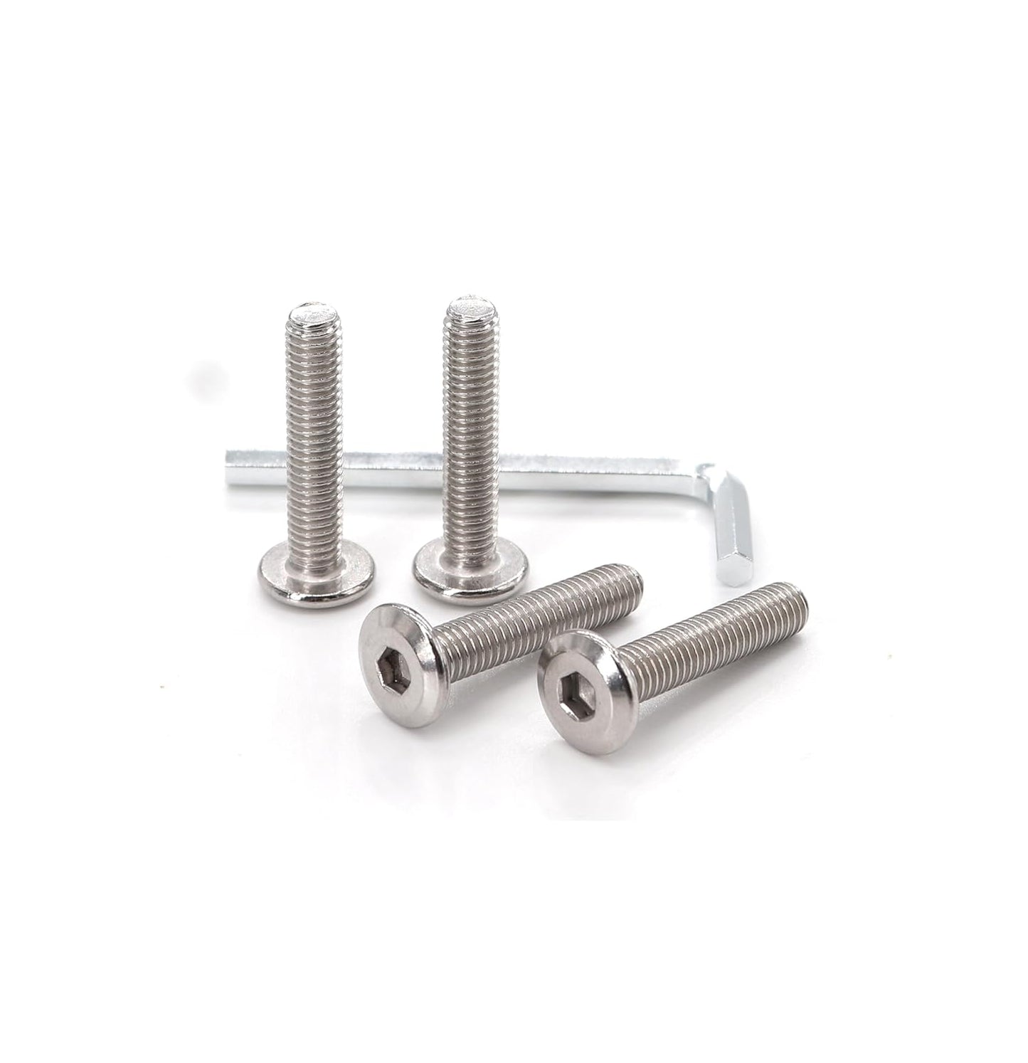 binifiMux 4pcs M10-1.25 x 70mm Serrated Flanged Hex Bolts Flange Hexagon Screws, Stainless Steel 18-8 (304), Plain Finish, DIN 6921