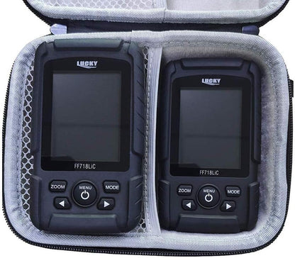 LUCKY Hard Travel Case for LUCKY/LUCKYLAKER Handheld Fish Finder Boat Sonar Fishing Finders Transducer Kayak Fish Finder Waterproof for Ice Fishing