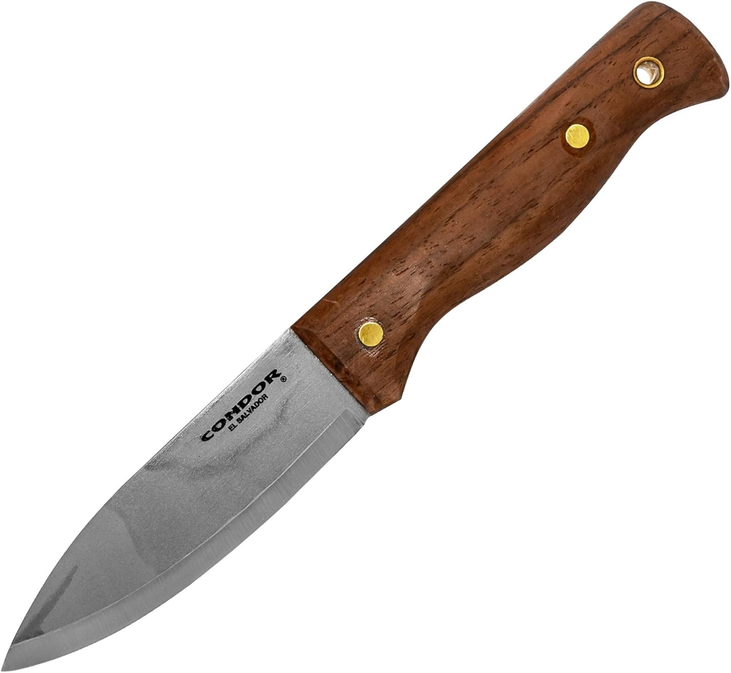 Condor Tool & Knife Bushlore 4.375-Inch Drop Point Blade, Handle with Leather Sheath, Plain