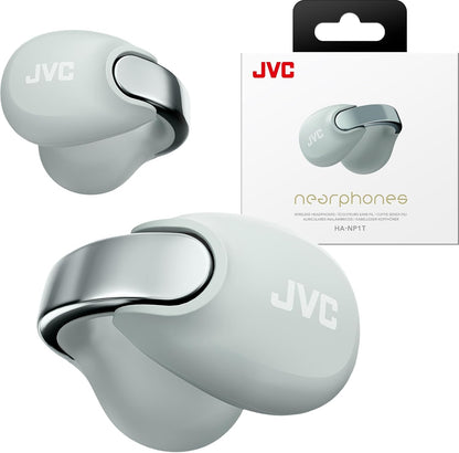 JVC nearphones Open Ear-Cuffs Wireless Headphones with Clasp Mechanism, Multipoint, Single Ear use, BT 5.3, Long Battery Life (up to 24 Hours) - HA-NP1T-A Teal Blue