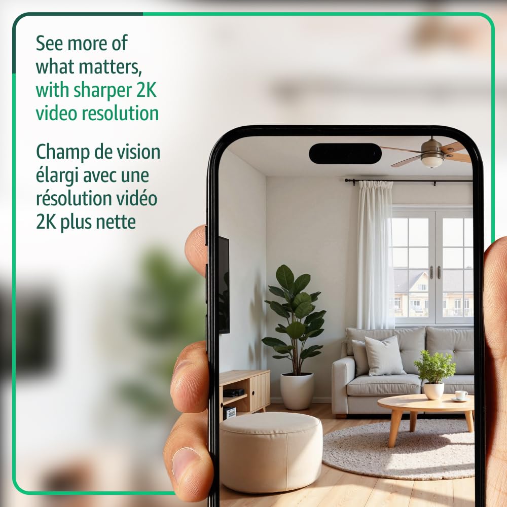 Blink Mini 2K+ (newest model) – Plug-in Home & Pet Security Camera with 2K video resolution, colour night vision, enhanced audio, motion detection – 2 cameras (Black)