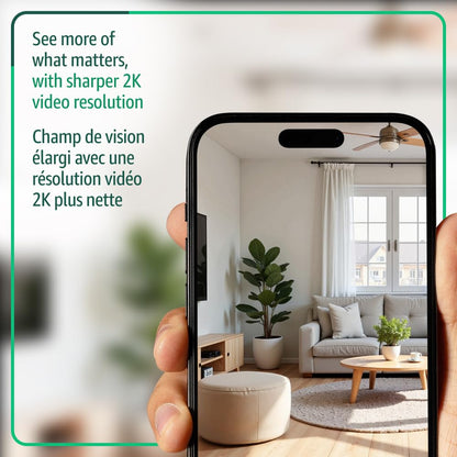 Blink Mini 2K+ (newest model) – Plug-in Home & Pet Security Camera with 2K video resolution, colour night vision, enhanced audio, motion detection – 2 cameras (Black)