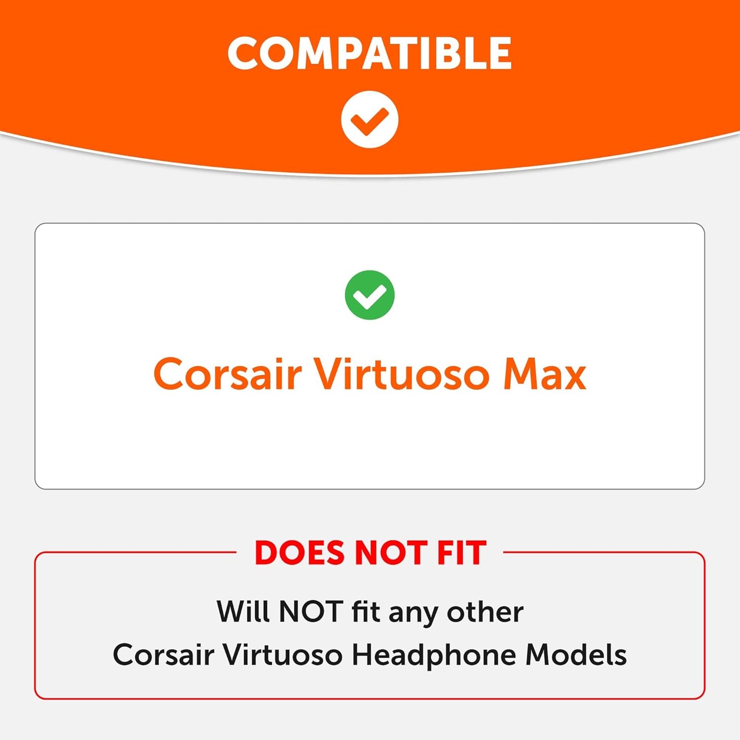 WC Freeze V2 Virtuoso Max - Cooling Gel Earpads for Corsair Virtuoso Max by Wicked Cushions | Extreme Comfort, New Freeze V2 Cooling Fabric, Extra Thick | Black