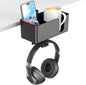 KDD 4-in-1 Desk Organizer with Rotating Headphone Hook, Detachable Storage for Cup, Phone, Pen – Under Desk Clamp Mount, Space-Saving Office & Gaming Accessory - PuriLite