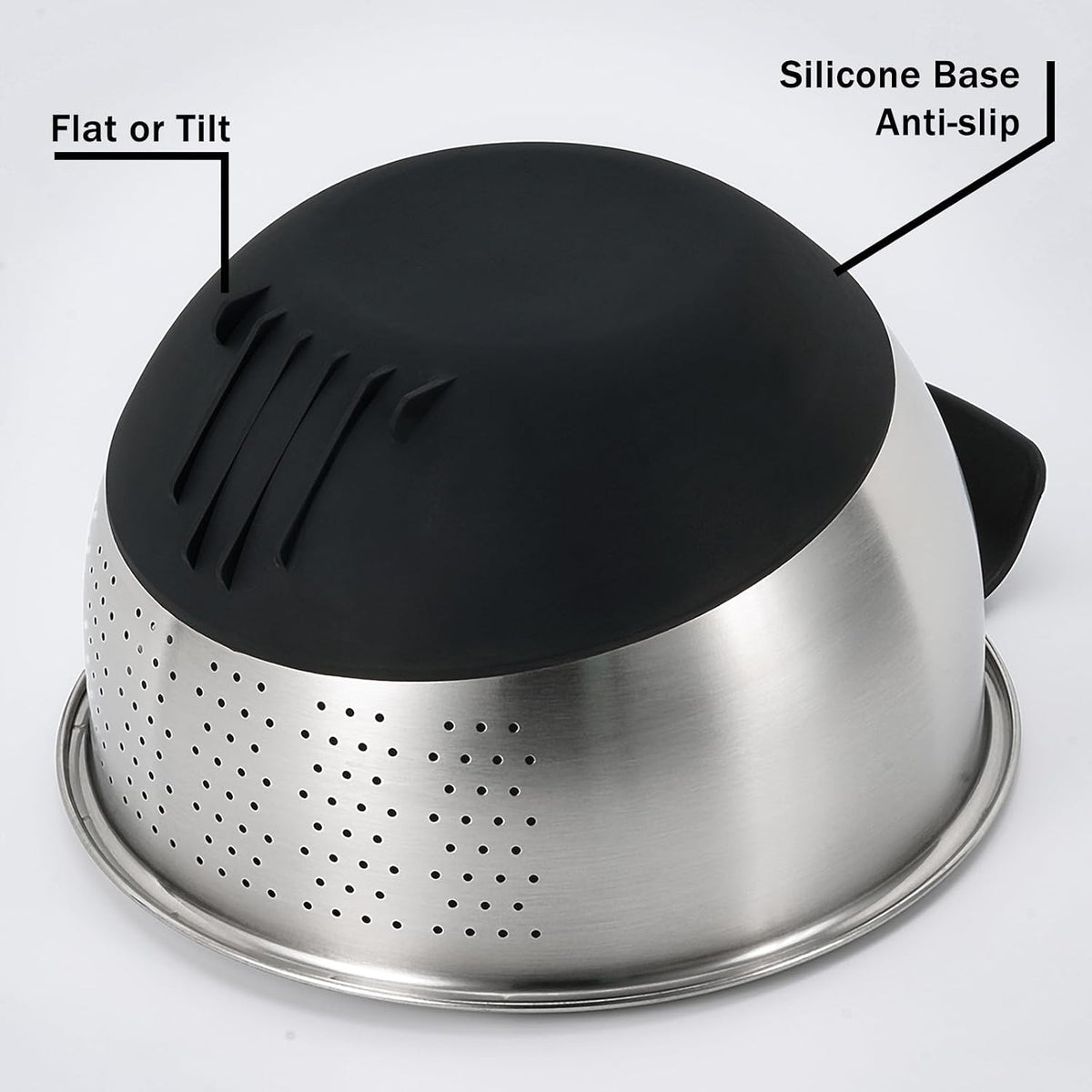 Rice Washing Bowl with Strainer Stainless Steel Quinoa Washer Bowl | Side Drainers Colander for Cleaning Fruits, Vegetables, and Beans - Versatile Kitchen Tool