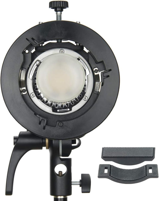 Godox S2 Flash S-Type Bracket with Bowens Mount for Godox V1 AD200Pro etc Round Head Flash Series and AD400Pro AD200 V860II TT685 TT600 TT350 Series Speedlite,Direction-Adjustable Handle… - PuriLite