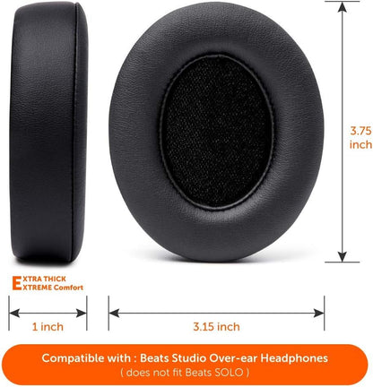 WC Wicked Cushions Replacement Ear Pads for Beats Studio 2 & 3 (B0501, B0500) Wired & Wireless | Does NOT Fit Beats Solo | Softer PU Leather, Enhanced Foam & Stronger Adhesive | Emerald Tide