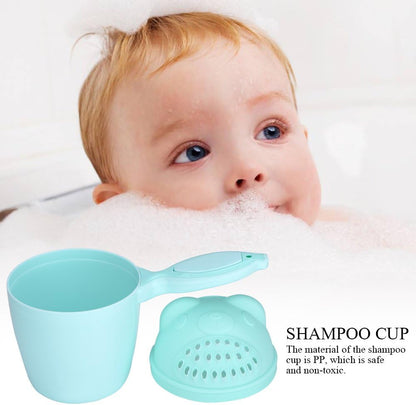 Baby Bath Rinse Cup, Detachable Baby Shampoo Rinser Kid Wash Hair Bathing Flusher for Baby Tub(Green)