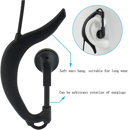 Retevis Walkie Talkie Earpiece with Mic, Volume Control, 2 Pin, for RetevisRT21 RT68H H777H H777, Compatible with Baofeng BF-888S Kenwood Walkie Talkies, Two Way Radio Earpiece(10 Pack)
