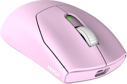 msi Forge GM340 W Violet Gaming Mouse, 12800 DPI, 50M+ Clicks Micro Switch, Optical Sensor, Ergonomic Ambitextrous Hand Design, RGB Light