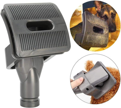 Pet Brush Suction Hair Pets Fit Vacuum Cleaner Head Replacement Vacuum Cleaner, Dog Pet Groom Tool Brush with Converter Adapter