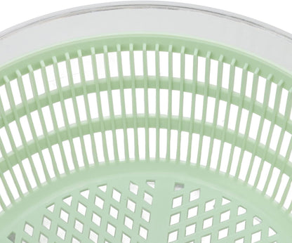 Salad Spinner, Lettuce Spinner Fruit And Vegetable Wash 4L Vegetable Dryer PP Salad Spinner with 2 Lid Locks for Home Kitchen Green