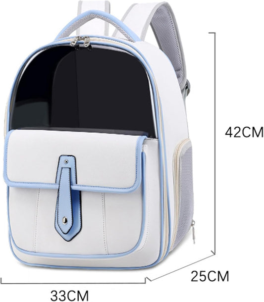 Cat Carrier Cat Backpack Carrier, Large Pet Carrier, Dog and Small Pet, Breathable Cat Bag Carrier Used in Car, Hiking, Cycling Travel