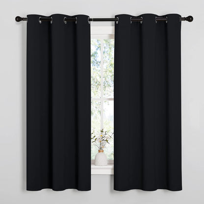 NICETOWN Blackout Curtains 2 Panels for Bedroom- Thermal Insulated Grommet Blackout Curtains 63 Inches Long for Living Room/Kitchen Rideaux occultants (2 Panels, W42 x L63 -Inch,Grey)
