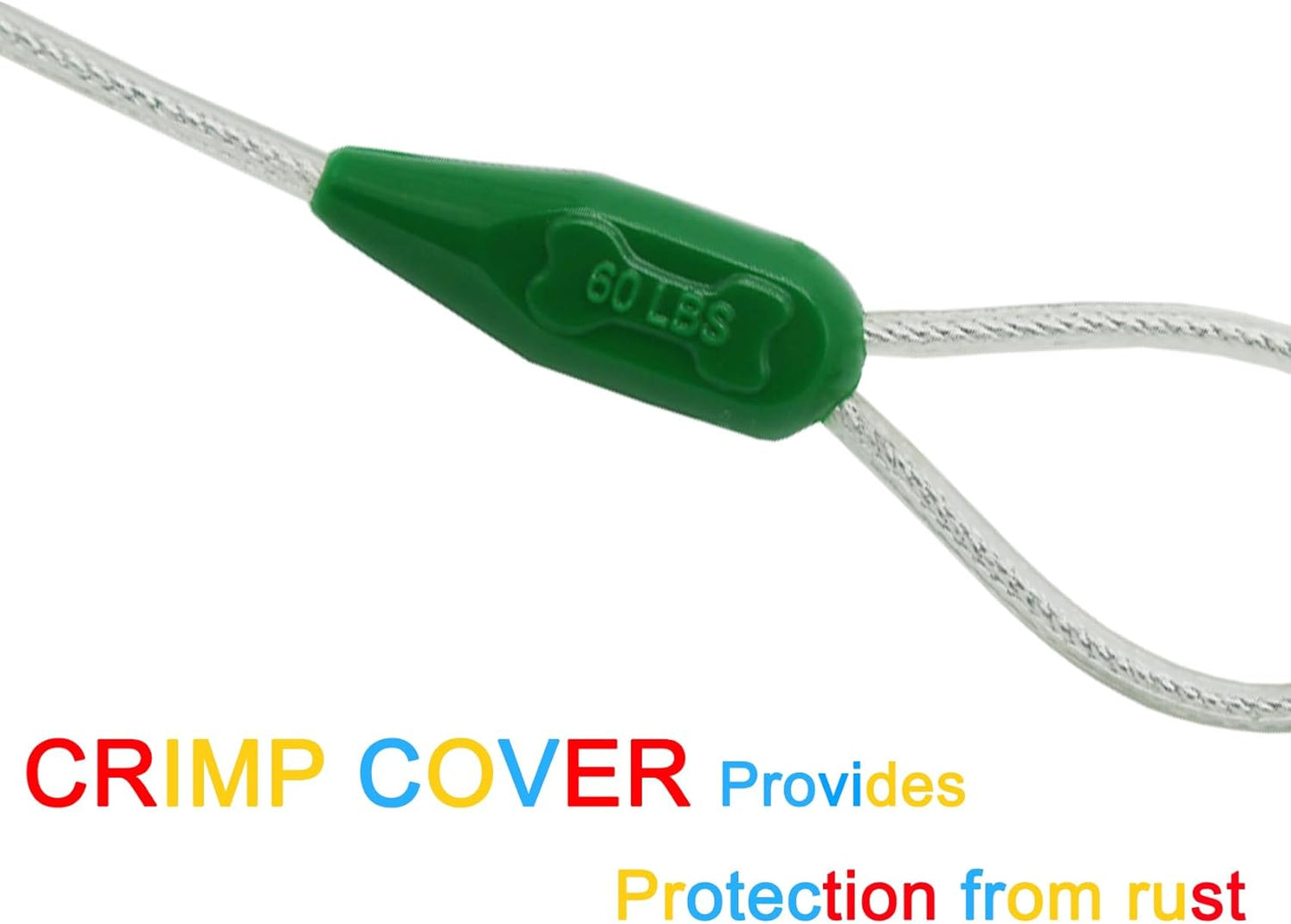 Petest 25ft Reflective Tie-Out Cable for Small Dogs Up to 35 Pounds