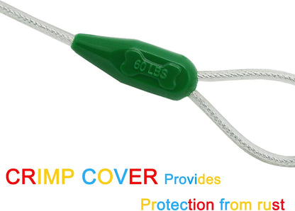 Petest 25ft Reflective Tie-Out Cable for Small Dogs Up to 35 Pounds