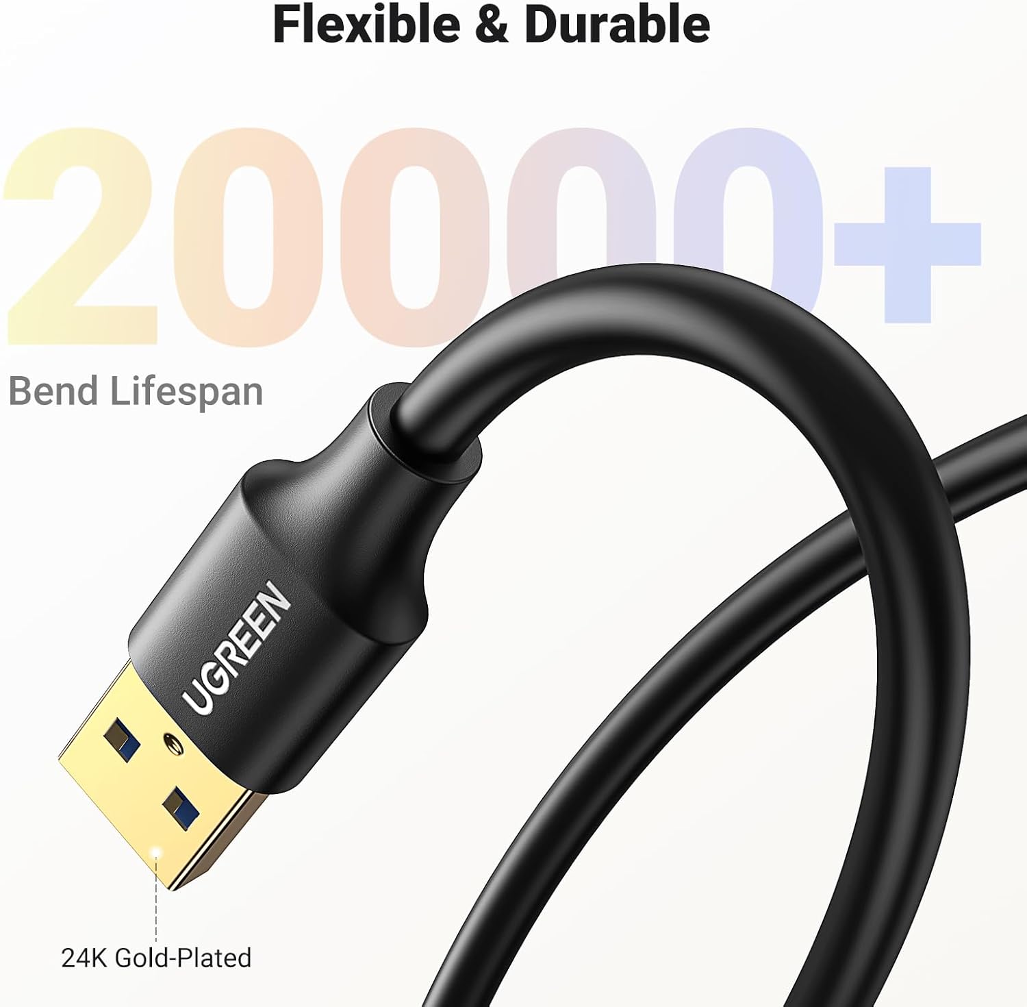 UGREEN USB Extension Cable USB 3.0 Extender Cord Type A Male to Female Data Transfer Lead for USB Hub, Xbox, Oculus Rift, Oculus Quest, USB Sticks, Hard Drive, Keyboard, Mouse, Camera, 2 Meters - PuriLite