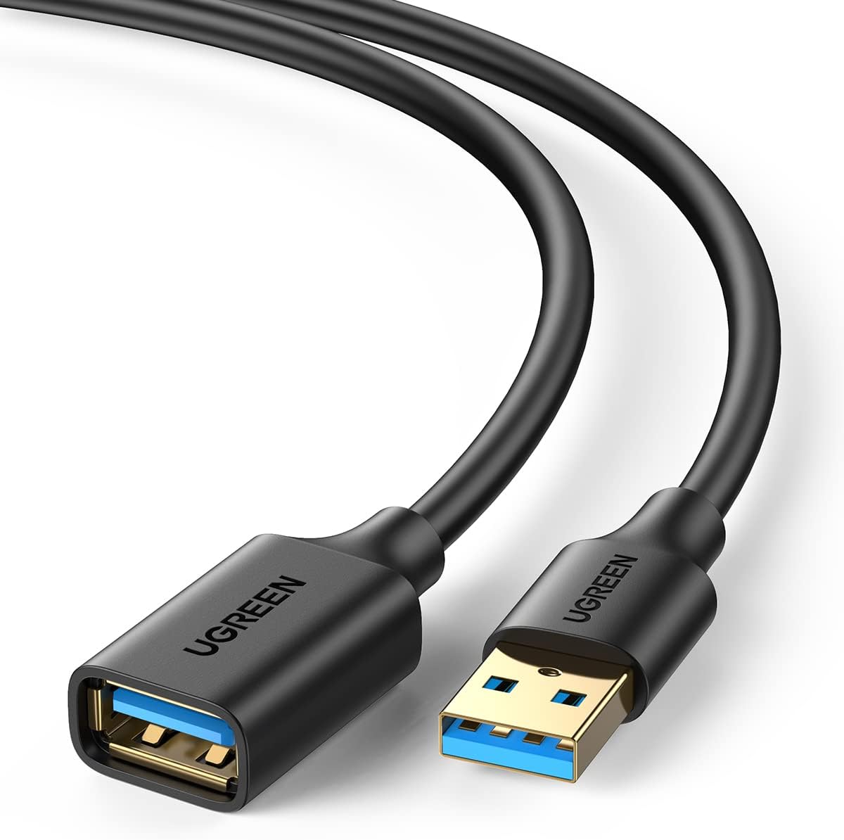 UGREEN USB Extension Cable USB 3.0 Extender Cord Type A Male to Female Data Transfer Lead for USB Hub, Xbox, Oculus Rift, Oculus Quest, USB Sticks, Hard Drive, Keyboard, Mouse, Camera, 2 Meters - PuriLite