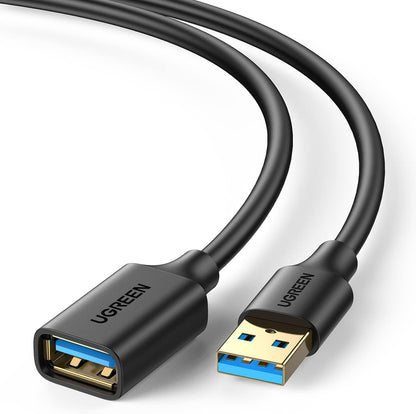 UGREEN USB Extension Cable USB 3.0 Extender Cord Type A Male to Female Data Transfer Lead for USB Hub, Xbox, Oculus Rift, Oculus Quest, USB Sticks, Hard Drive, Keyboard, Mouse, Camera, 2 Meters - PuriLite