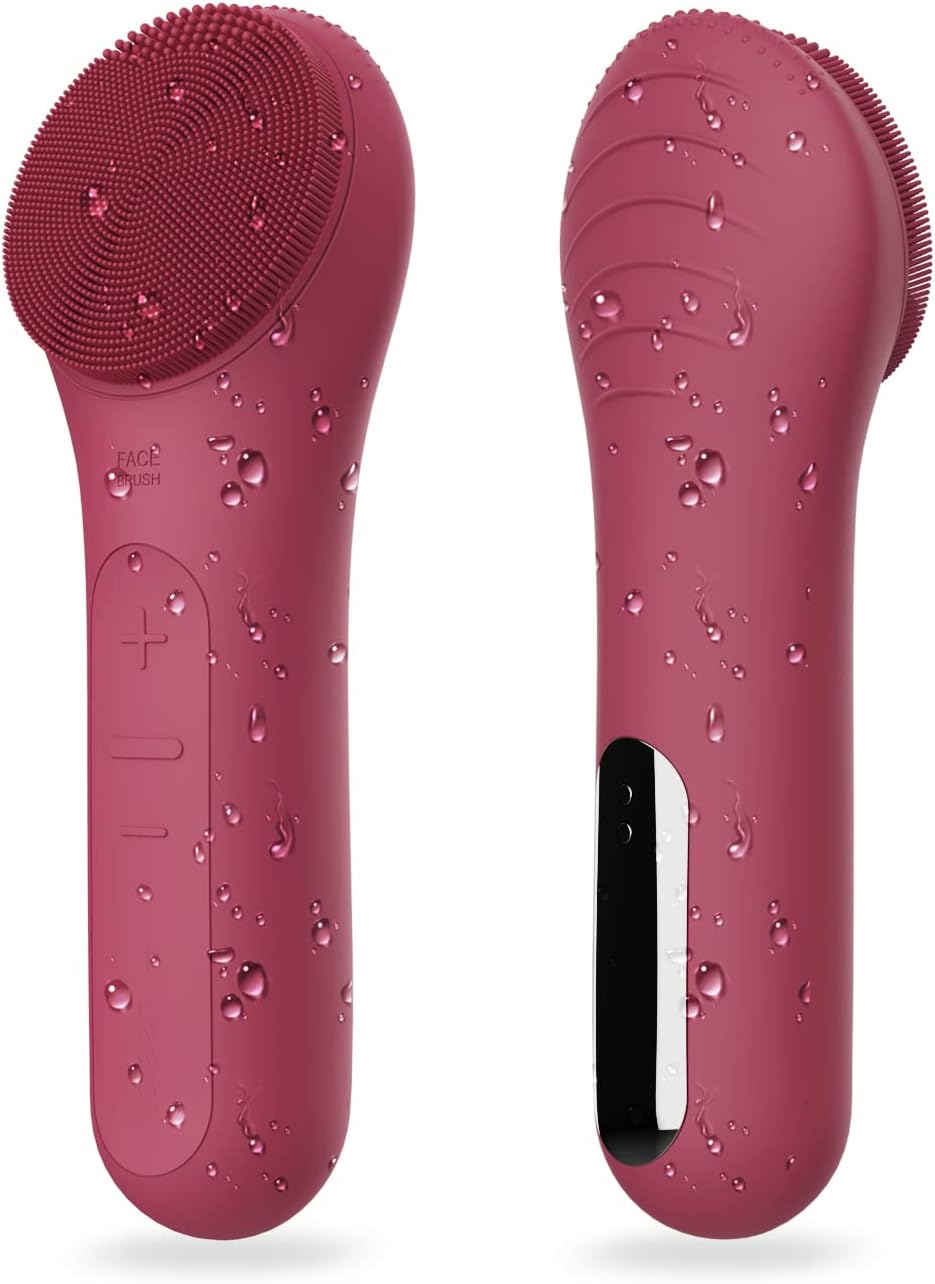 Några Coola Facial Cleansing Brush, Waterproof Electric Face Cleansing Brush Device for Deep Cleaning|Gentle Exfoliating|Massaging,Rechargeable Silicone Skin Wash Machine with Magnet Charger