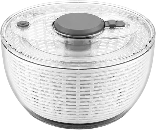 3.6L Salad Spinner – Manual Vegetable & Lettuce Dryer, Plastic Colander Bowl with Quick Spin Drain System – Kitchen Fruit & Veg Washer Dryer – 21 x 21 x 13 cm, 750g