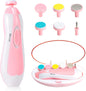Baby Nail Clippers 20 in 1 | Safe Electric Baby Nail Trimmer, Baby Nail File Kit, Additional Replacement Heads, Newborn Toddler Toes and Fingernails, Trim and Polish (Pink)