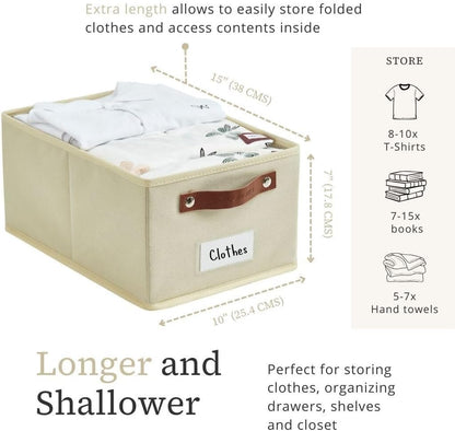 DECOMOMO Cube Storage Bin, Storage Cubes with Labels, Baskets for Shelves Kallax Linen Closet Organizers (Cube 10.5x11"/ 6pcs, Black)