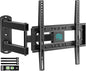 HCMOUNTING Swivel and Tilt TV Wall Mount for 26-65 inch Flat Screen Curved TVs, TV Bracket with Single Stud Level Adjustment Full Motion VESA 400x400mm Holds up to 88lbs