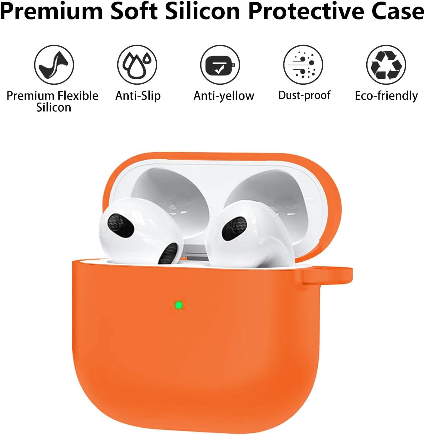 Aircawin for Airpods 4 Case Cover,Shockproof Case for Airpods 4th Generation Case Cover 2024,Premium Silicon Case with Keychain and Cleaing Pen for Airpods 4 Gen, Wireless Earphone Accessories-Blue