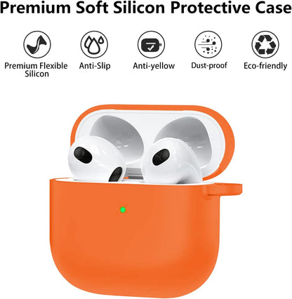 Aircawin for Airpods 4 Case Cover,Shockproof Case for Airpods 4th Generation Case Cover 2024,Premium Silicon Case with Keychain and Cleaing Pen for Airpods 4 Gen, Wireless Earphone Accessories-Blue
