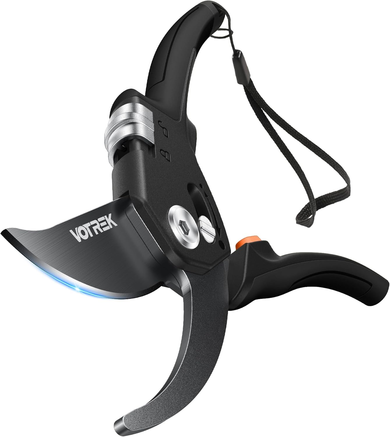 VOTREK Pruning Shears - 8.5" Heavy Duty Bypass Pruners for Gardening with Built-in Spring & SK5 Steel Blades - Ergonomic Adjustable Handle for All Hand Sizes, Garden Clipper Plant Scissors for Branch