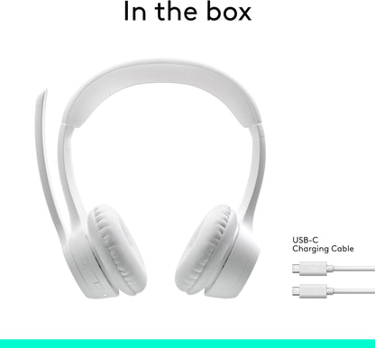 Logitech Zone 301 Wireless Bluetooth Headset with Noise-Canceling Microphone, Compatible with Windows, Mac, Chrome, Linux, iOS, iPadOS, Android – Graphite