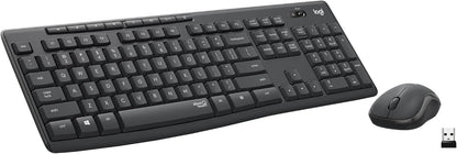 Logitech MK270 Wireless Keyboard and Mouse Combo for Windows, 2.4 GHz Wireless, Compact Mouse, 8 Multimedia and Shortcut Keys, 2-Year Battery Life, for PC, Laptop - Rose