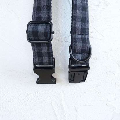 PETDURO Personalized Buffalo Plaid Dog Collar Red Black - Engraved Name and Phone Number on Black Metal Buckle - Custom for Small Medium Large Boy Girl Dogs - Add Leash Bow Tie via Customize Now