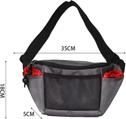 Ioensy Dog Treat Pouch Pet Training Bag Adjustable Fanny Pack for Walking Accessories Water Bottle