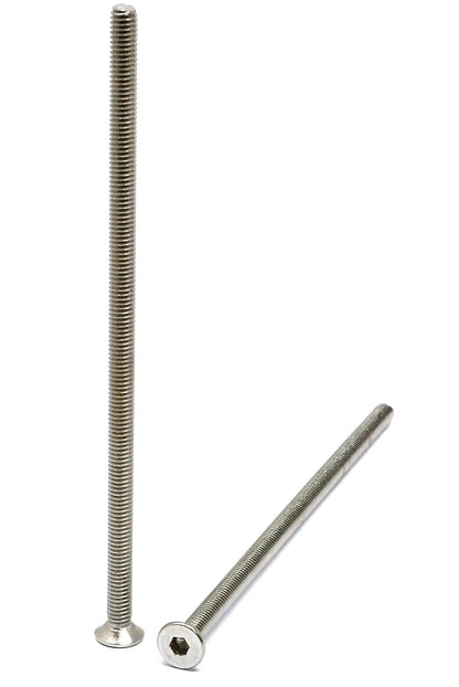 iexcell 5 Pcs M8 x 80mm Thread Pitch 1.25 mm Stainless Steel 304 Hex Socket Flat Head Cap Screws Bolts Kit