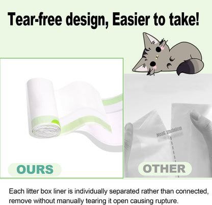 Rastalola Official® 120 Pack Cat Litter Bags with Drawstring, Compatible with Litter Robot 3 & 4, 10-12 Gallons (Sold by Ameroliy-US Store)