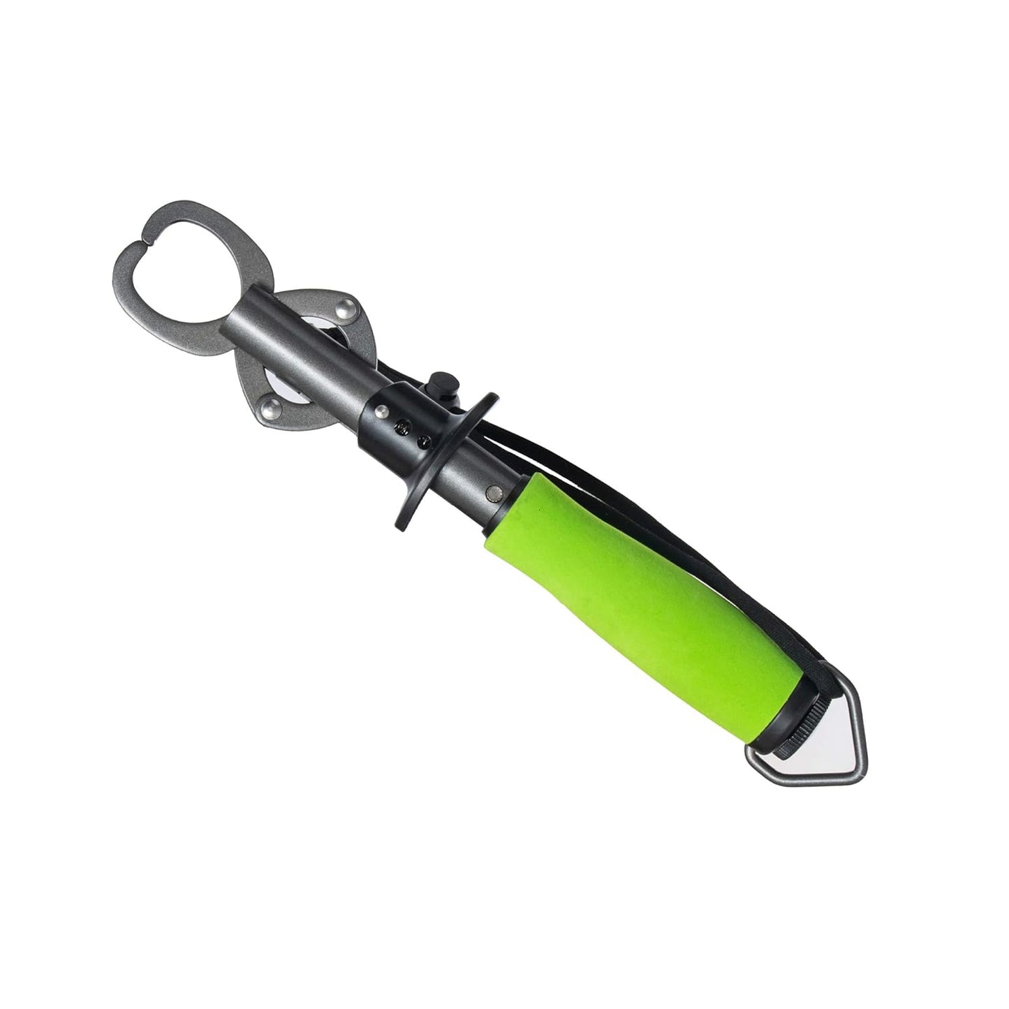 Crazy Shark Portable Stainless Steel Fish Lip Grabber Gripper Grip Tool Fish Holder Tackle EVA Handle 40lbs (Dark Gray)